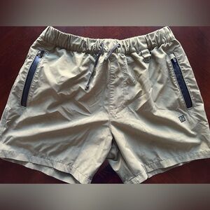 Flag Nor Fail Tan Athletic Shorts with Black Details